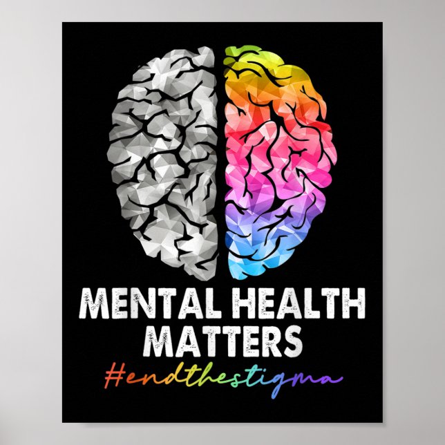 Poster Acabar Com O Ribbo Verde Da Consciência Mental Est (Frente)
