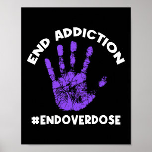 Poster Acabar com o Vício Parar com a Sobredose de Drogas