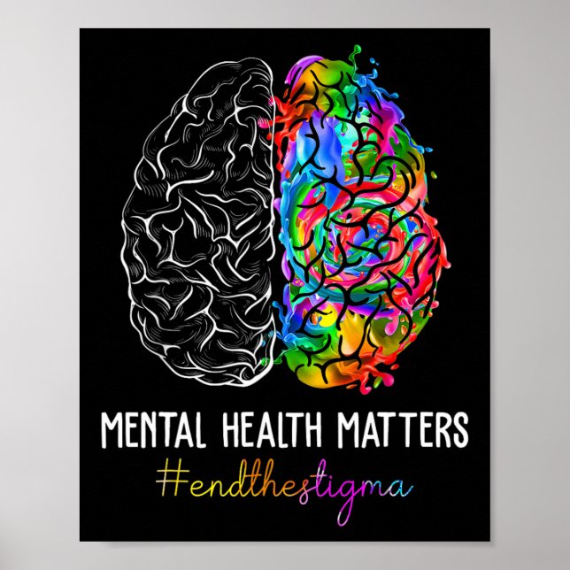 Poster Acabe Com O Stigma Mental Health Problems Mental A (Frente)