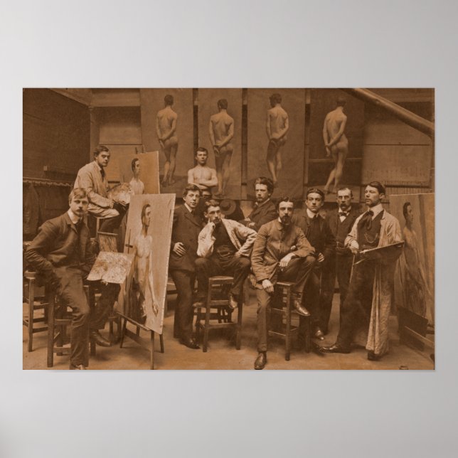 Pôster Academia de Antuérpia Fotografia de 1907 (Frente)