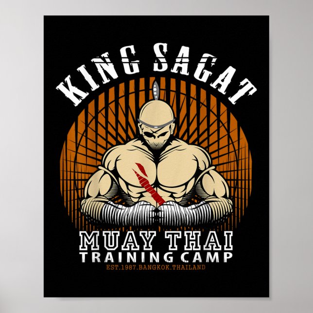 Poster Academia de Treinamento de Boxe Muay Thai - Câmera (Frente)