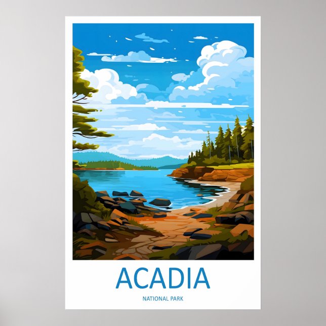 Poster Acadia National Park Travel Print Wall Art Acadia (Frente)