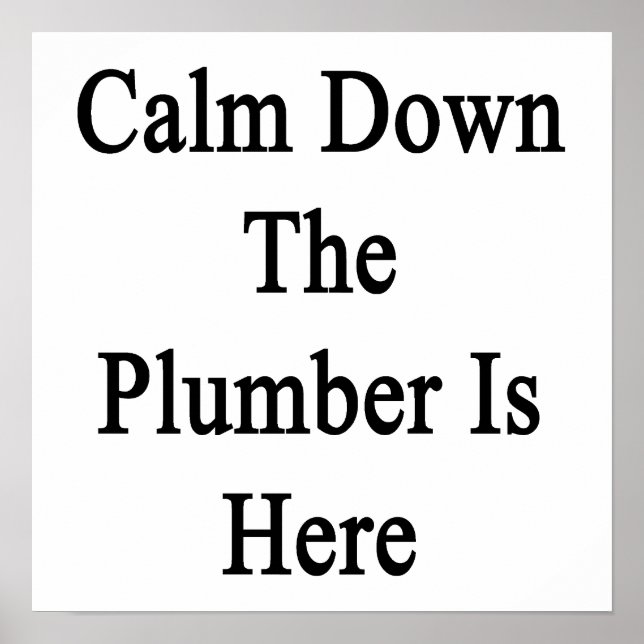 Poster Acalme-Se O Canalizador Está Aqui (Frente)