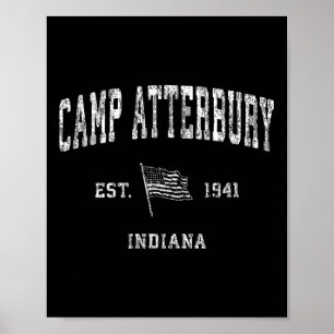 Poster Acampamento Atterbury Indiana Em Camiseta Esportiv