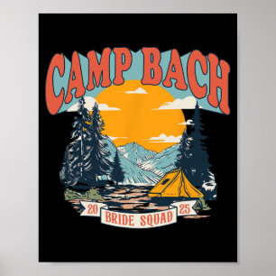 Poster Acampamento Bach Bride Squad 2025 Acampamento Retr