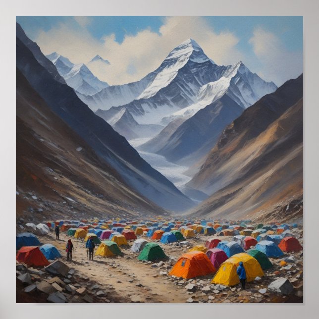 Poster Acampamento base do Monte Everest, Nepal (Frente)