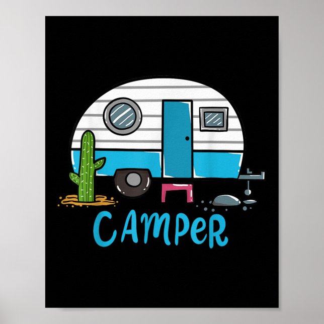 Poster Acampamento Camper Rv  (Frente)