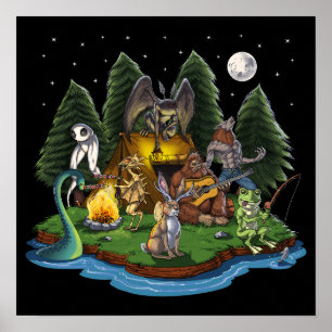 Poster Acampamento Cryptids