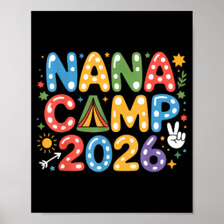 Poster Acampamento da vovó 2026 equipe de acampamento fér