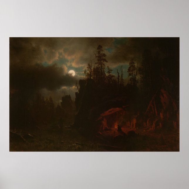 Poster Acampamento de Albert Bierstadt (Frente)