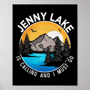 Poster Acampamento de Barcos de pesca - Lago Jenny Lakevi