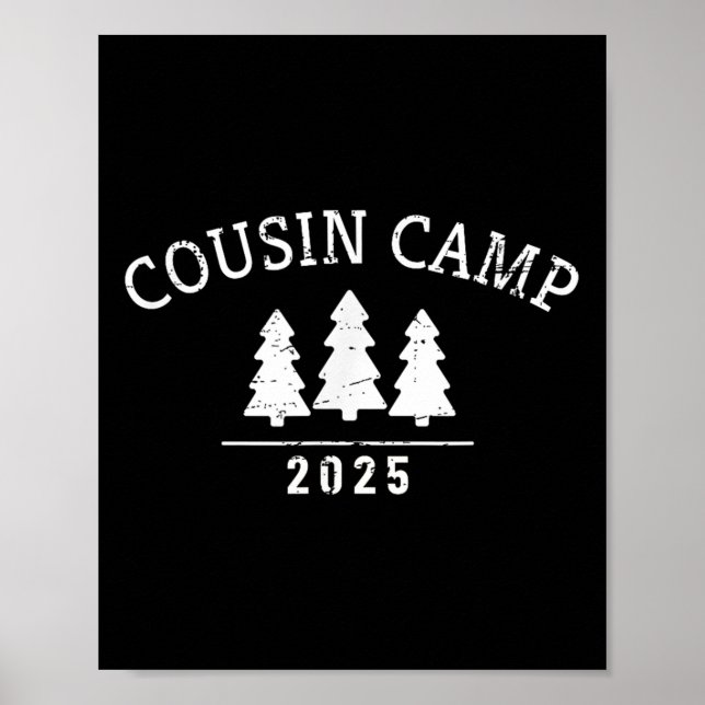 Poster Acampamento de Primo 2025 Arte de Árvore Minimalis (Frente)