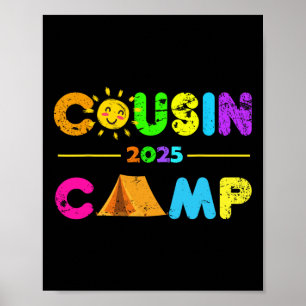 Poster Acampamento de Primos 2025 Camping Férias de Verão