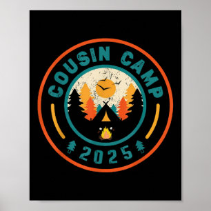 Poster Acampamento de Primos 2025 Equipe de Acampamento F