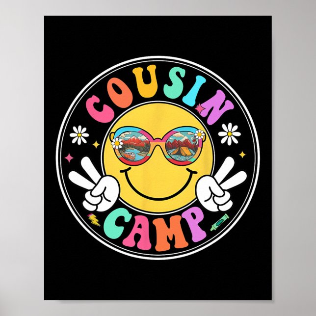 Poster Acampamento de Primos 2025 Equipe Divertida de Cam (Frente)