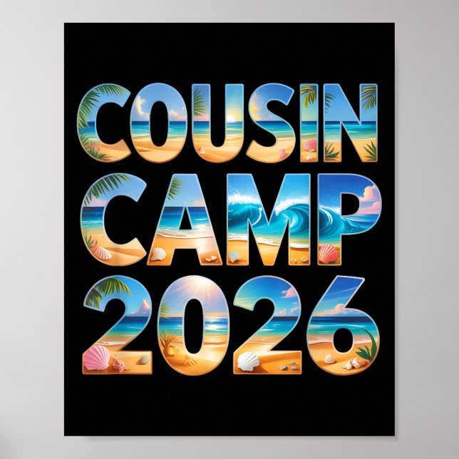 Poster Acampamento de primos fofos tripulação 2026 reuniã (Frente)
