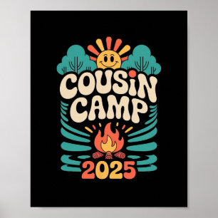 Poster Acampamento de Primos Viagem de Férias de Verão 20