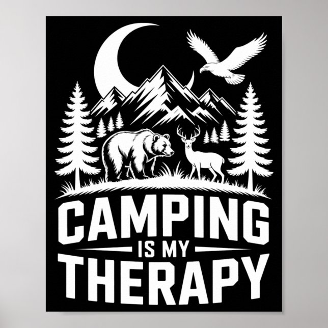 Poster Acampamento de urso masculino é meu desempenho de  (Frente)