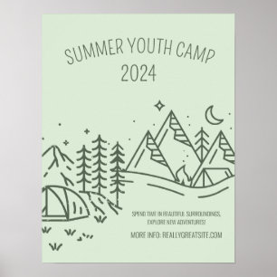 Poster Acampamento de Verão Divertido Editável, Acampamen