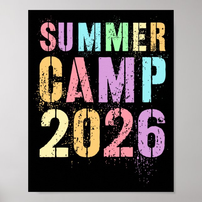 Poster Acampamento de verão fofo 2026 diretor de equipe d (Frente)