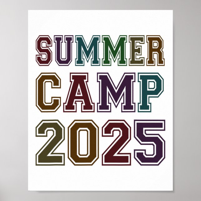 Poster Acampamento de Verão para Crianças 2025 Equipe de  (Frente)