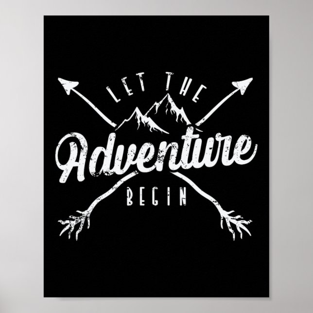 Poster Acampamento deixa o início da aventura'  (Frente)