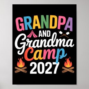 Poster Acampamento do vovô e da vovó 2027 avós acampando