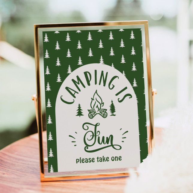 Poster Acampamento é divertido Um Camper Feliz (Criador carregado)