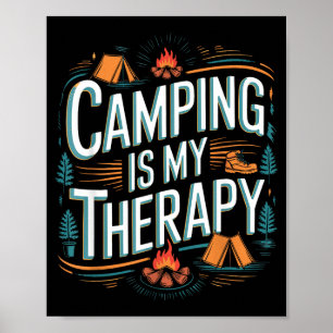 Poster Acampamento é minha terapia