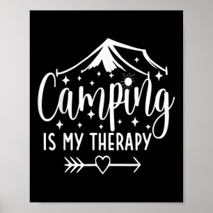 Poster Acampamento É Minha Terapia Engraçada Acampando O 
