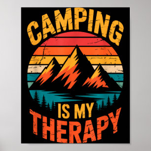 Poster Acampamento é terapia acampamento aventura ao ar l