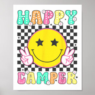 Poster Acampamento Feliz De Verão Para Mulheres Homens