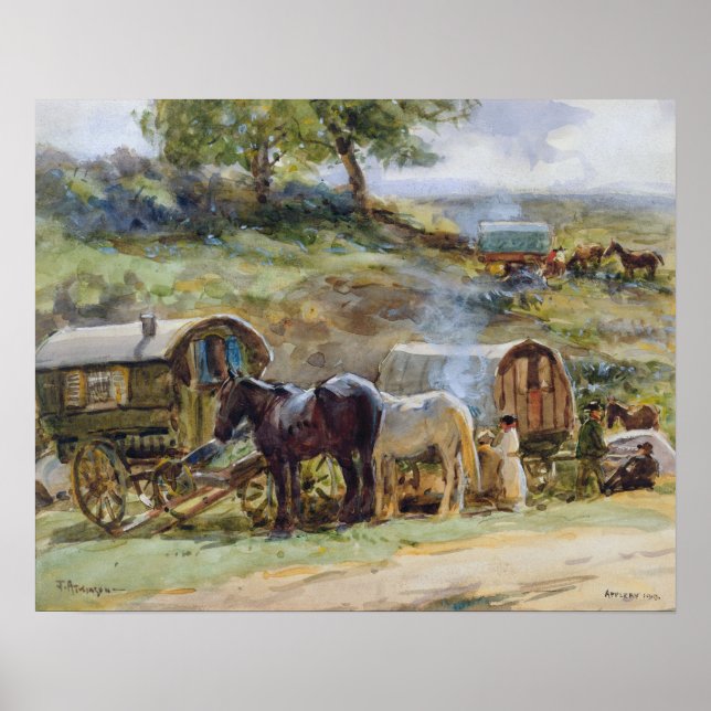 Pôster Acampamento Gypsy, Appleby, 1919 (Frente)