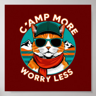 Poster Acampamento Mais Preocupado Menos