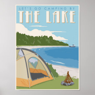 Pôster Acampamento pelo lago