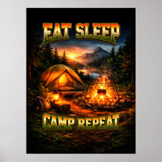 Poster Acampamento Retro Bootleg Selvagem