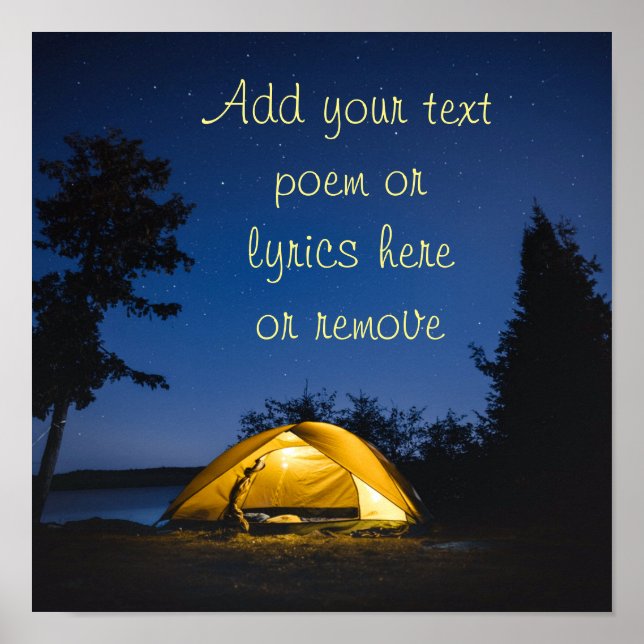 Poster Acampamento Sob As Estrelas (Frente)