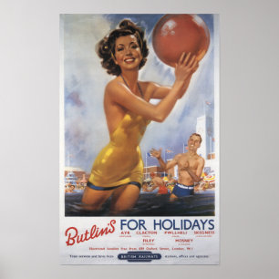 Pôster Acampamentos de Ava Gardner Butlin idêntico