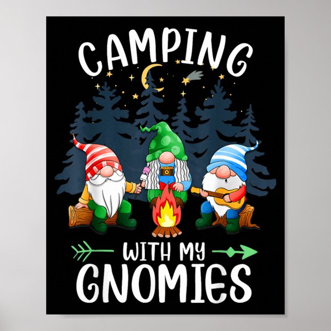 Poster Acampando com Meus Gnomos Divertidos Acampamento d (Frente)