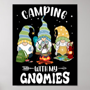 Poster Acampando Com Meus Gnomos Divertidos Acampamento G