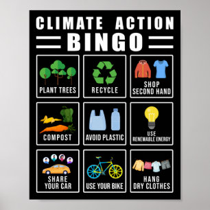 Poster Ação Climática Bingo Terra Dia das Alterações Clim