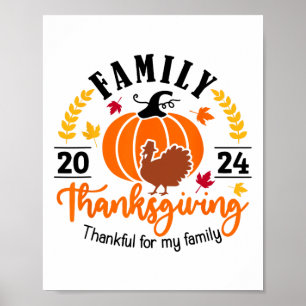 Poster Ação De Graças Da Família Pela Minha Família Turqu