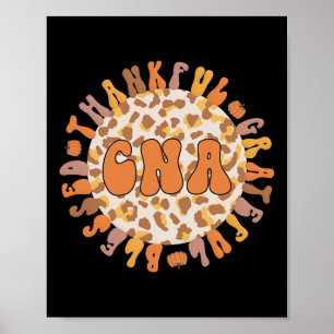 Poster Ação de Graças do Assistente de Enfermagem Certifi