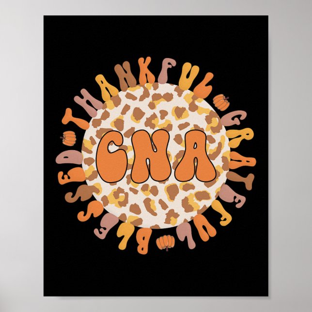 Poster Ação de Graças do Assistente de Enfermagem Certifi (Frente)