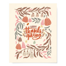 Ação de Graças Feliz da Colheita de Retro