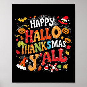 Poster Ação de Graças Halloween Feliz Hallothanksmas Gale