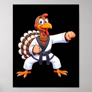 Poster Ação de Graças Mma Kickboxing Judo Karate Turkey K