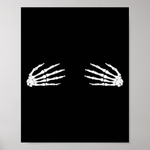 Poster Ação de Graças Queda de Halloween Esqueleto Assust