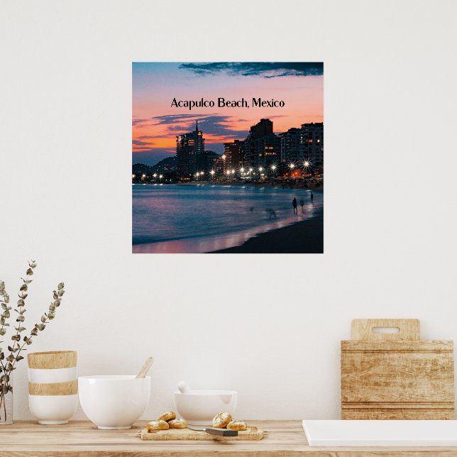 Poster Acapulco Beach, México (Cozinha)