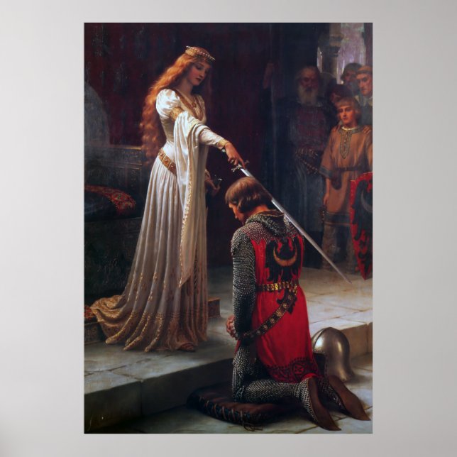 Pôster Accolade - Edmund Blair Leighton (Frente)